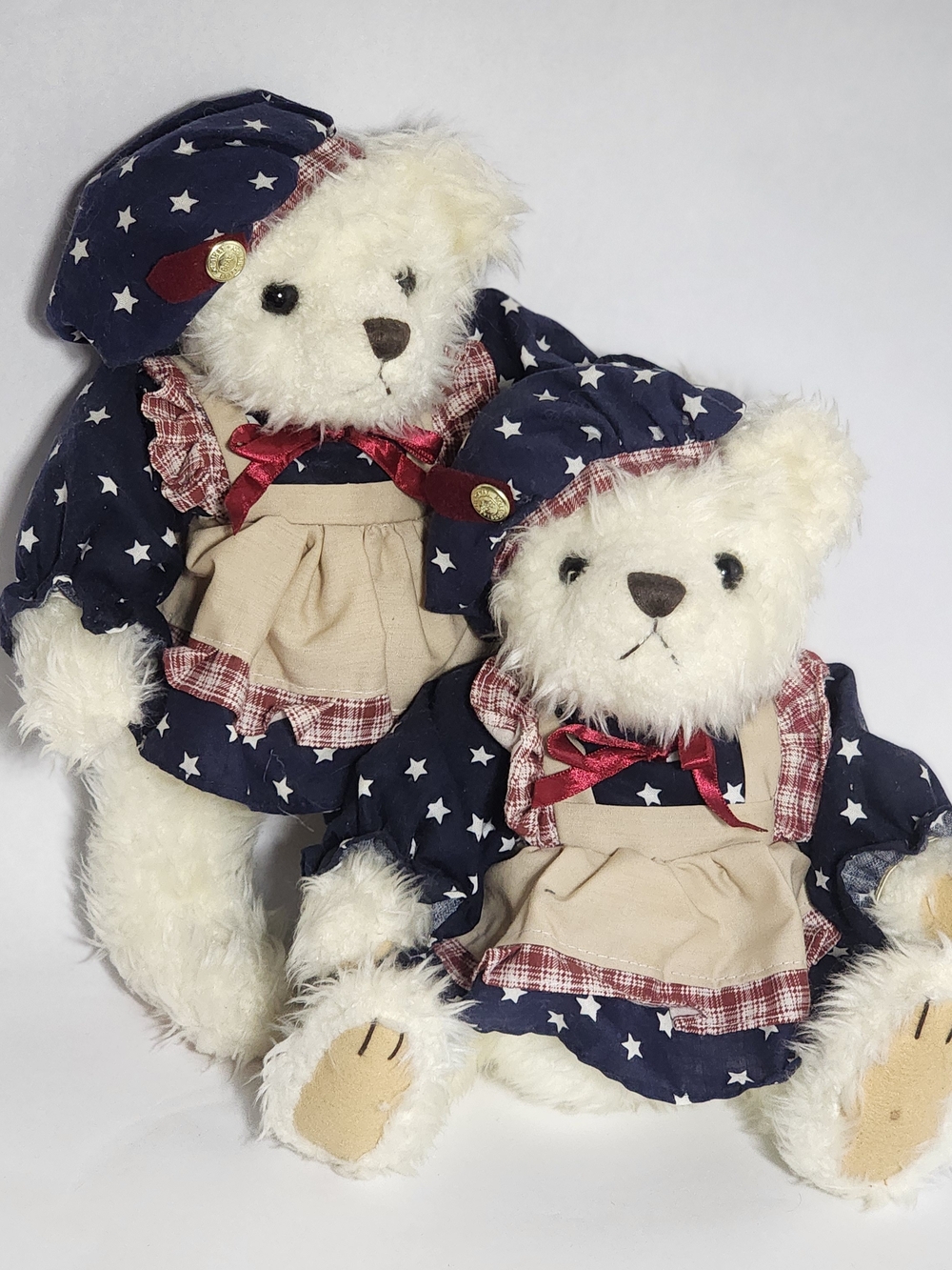 A pair Brass Button Bear Premier Collection Opal The Bear of Love Movable joints